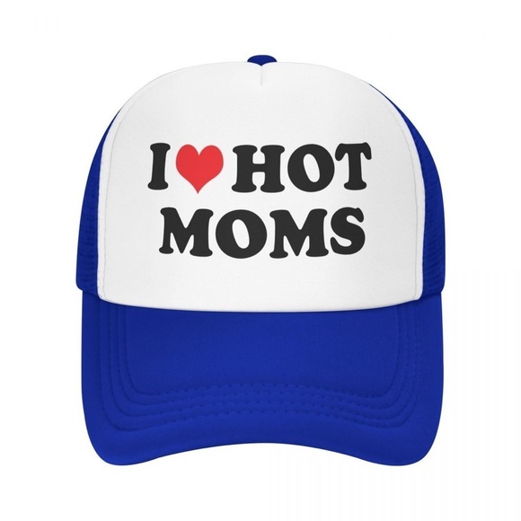 🆕 Brand New Unisex I ❤️ Moms Hat One Size Fits Most Blue SnapBack Fast Shipping - Picture 4 of 4